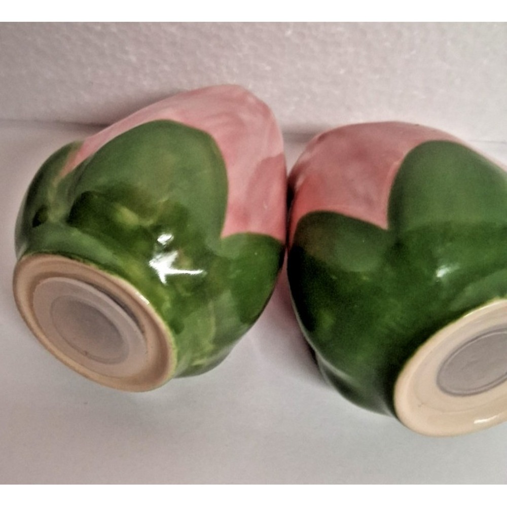 Vintage Franciscan Desert Rose Salt and Pepper Shaker Set Painted Pink Rosebuds - Picture 3 of 3